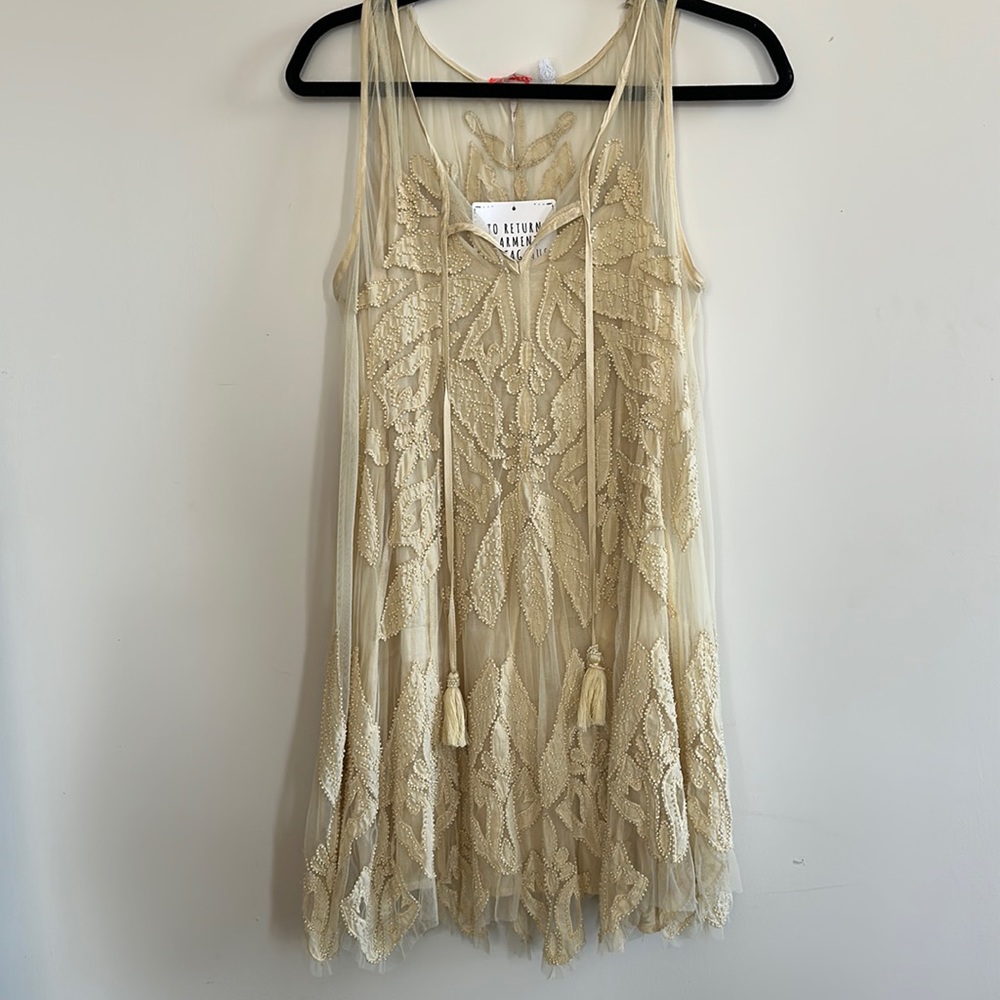 free people bead and lace embroidered dress